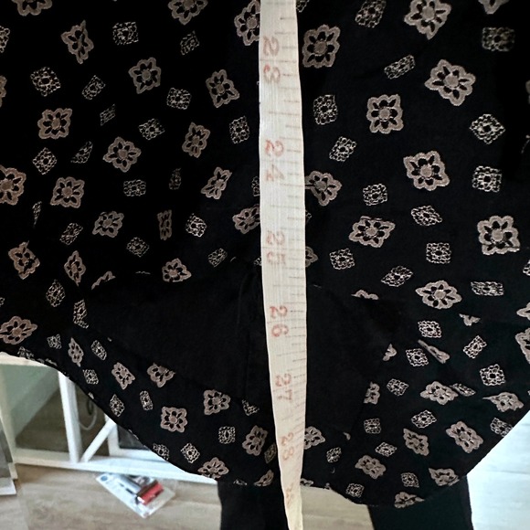 Vintage 90s HI Studio Floral Mother of Pearl Button Front Waist Tie Back Vest S - Picture 8 of 8